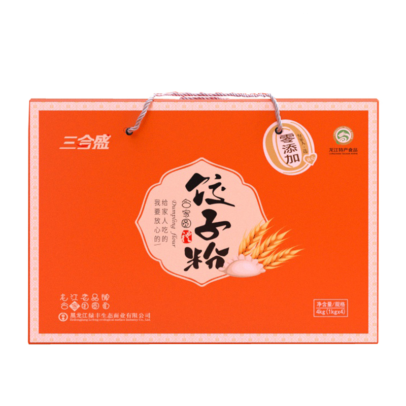 三合盛-饺子粉4kg盒装面粉