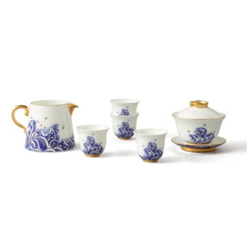 国瓷永丰源先生瓷海上明珠8头茶具套装