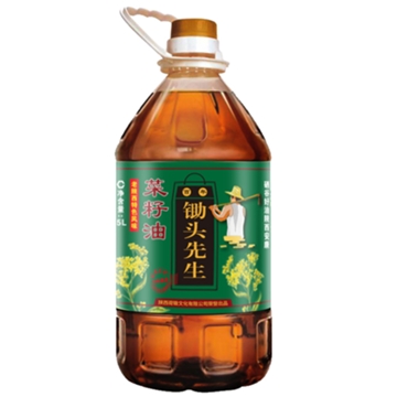 锄头先生 纯正菜籽油非转基因食用油植物油特香压榨新油5L