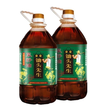 锄头先生 纯正菜籽油非转基因食用油压榨新油植物油5L