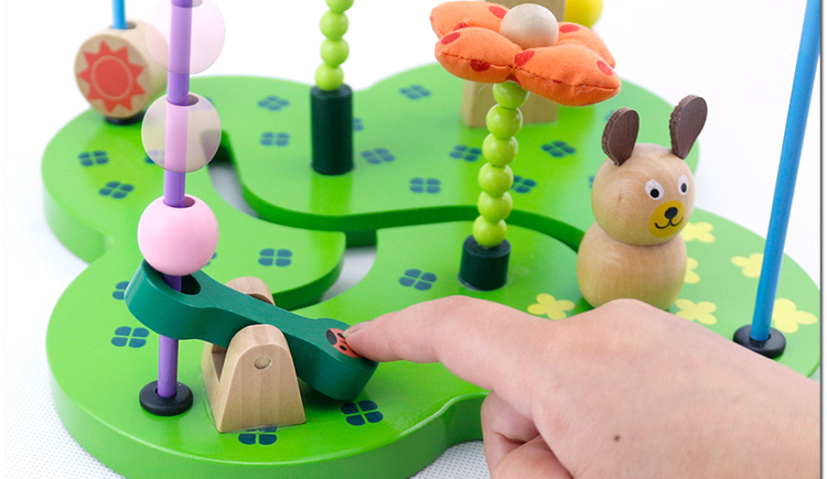 游家木玩儿童绕珠串珠益智木玩具0-1-2-3岁 宝