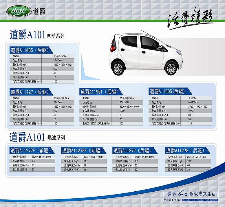 道爵a101电动汽车_电动汽车批发