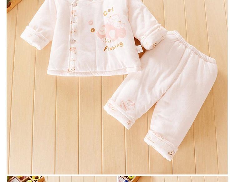 包邮婴儿棉服加厚纯棉0-1岁婴儿外出服两件套