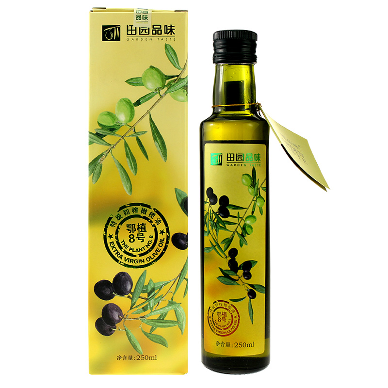 田园品味特级初榨橄榄油单一品种鄂植8号有机认证250ml 武都特产