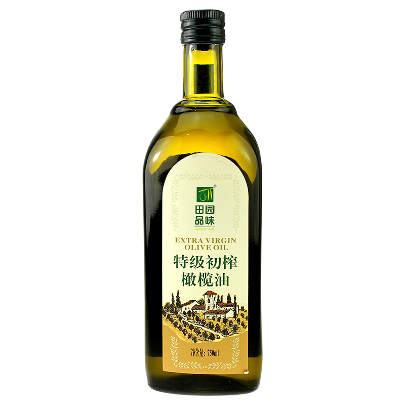田园品味特级初榨橄榄油甘肃陇南武都特产绿色食品认证国家地理标志保护产品750ml