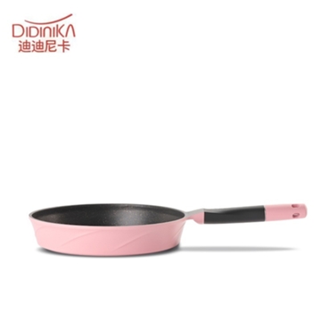 Didinika（迪迪尼卡）韩国麦饭石平底锅无油烟不粘煎锅28cm粉色