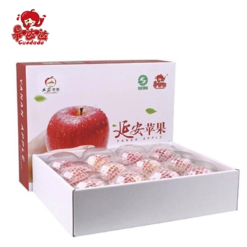 【延安中果果哒哒】陕西延安洛川苹果山地红富士苹果12枚礼盒85-90mm