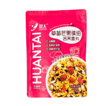 环太 即食草莓芒果水果黑荞麦片400g