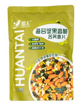 环太 即食海苔坚果香脆黑荞麦片400g