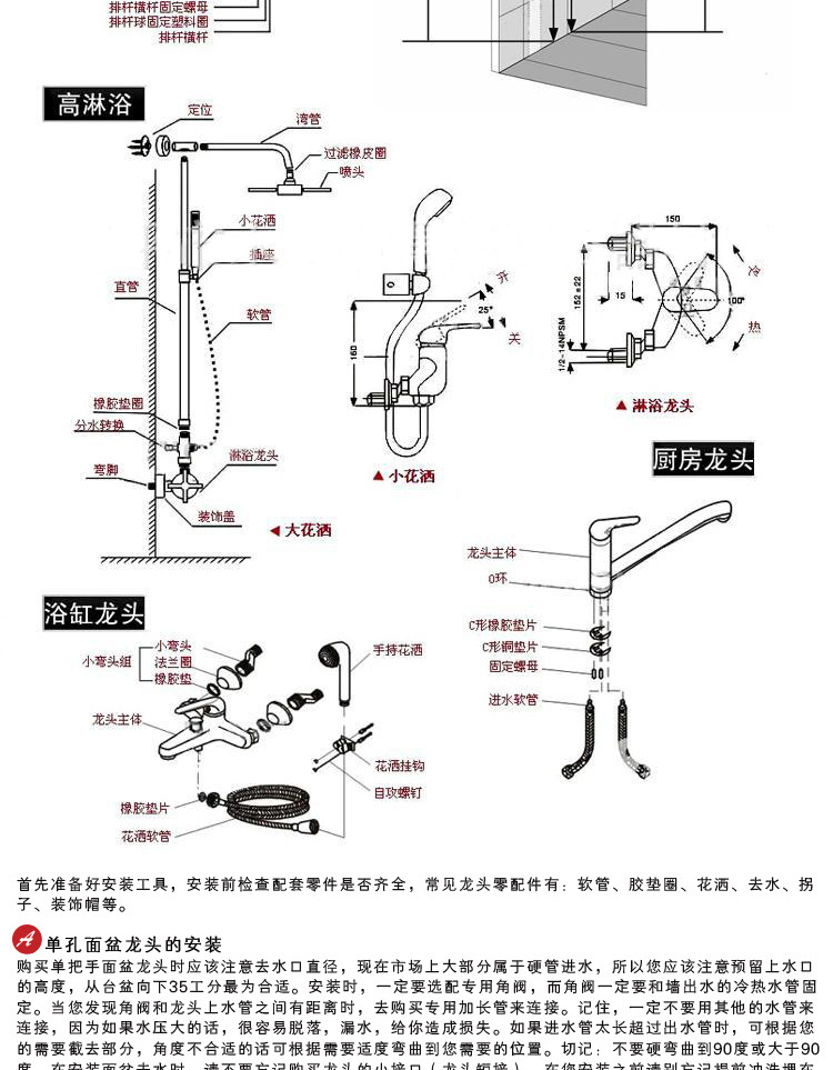 冷热水龙头原理图片